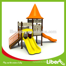 Nuevo diseño Casas de juego al aire libre con toboganes para niños LE.CB.012